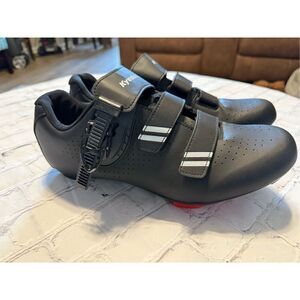 Kyedoo Size 46 Indoor Cycling Shoes Black With Delta Cleats Workout Gym Spin